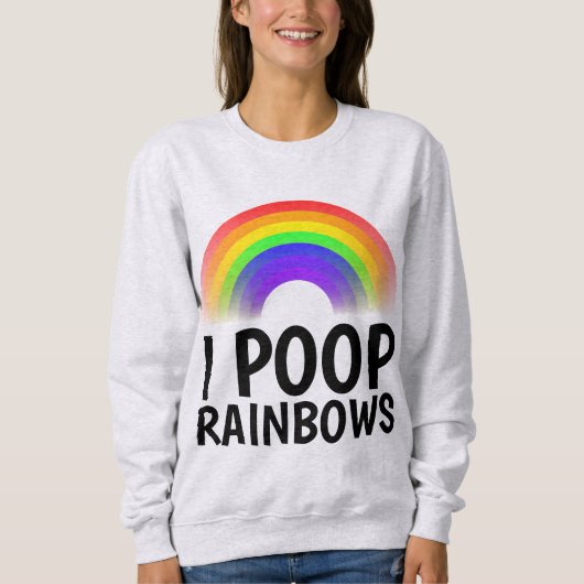 Ich KACKTE RAINBOWS Funny T - Shirt (Vorderseite)