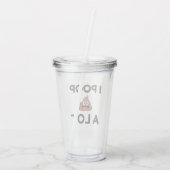 Ich Kackte viel Acryltrinkbecher (Rückseite)