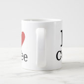 ICH ❤️ Kaffee KUNSTBAR Jumbo-Tasse (Rückseite)