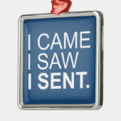 Ich kam, als ich sah, dass ich abgeschickt habe ornament aus metall (Links)