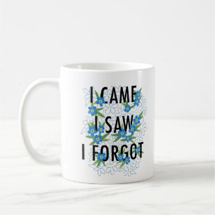 Ich kam, als ich sah, dass ich Blaublumen vergesse Kaffeetasse