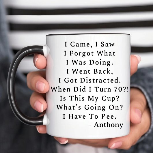 Ich kam, als ich sah, dass ich vergessen habe, was tasse