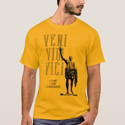 Ich kam, als ich sah, wie ich Veni Vidi Vici Mens T-Shirt (Vorderseite)