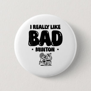 Ich kam am Shuttle Badminton Player herunter Button