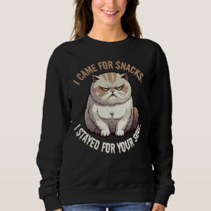 Ich kam für Snacks, Bleibe für Ihr Soul Cat Meme Sweatshirt