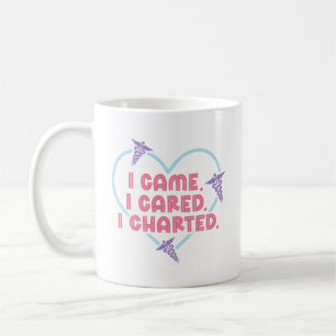 Ich kam, ich kümmerte mich, ich Charge Kaffee Tass Kaffeetasse