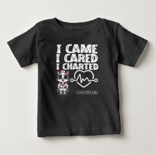 Ich kam, ich kümmerte mich, ich zeichnete - Kranke Baby T-shirt
