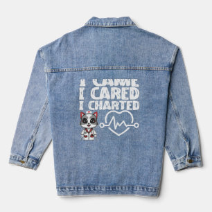Ich kam, ich kümmerte mich, ich zeichnete - Kranke Jeansjacke