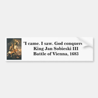 Ich kam. Ich sah. Gott erobert Autoaufkleber