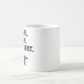 Ich kam, ich sah, ich bin in der Schulden Funny Ab Kaffeetasse (Mittel)