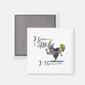 Ich kam, ich sah, ich drehte. lustiger Judo Magnet (Vorderseite/Rückseite)