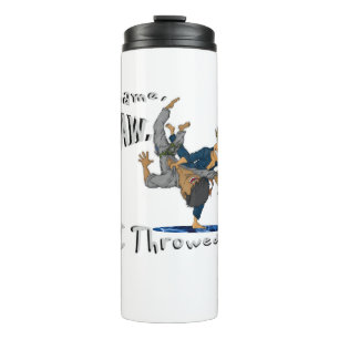Ich kam, ich sah, ich drehte. lustiger Judo Thermosbecher