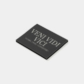 Ich kam, ich sah, ich eroberte - Licht Post-it Klebezettel (angewinkelt)