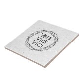 Ich kam, ich sah, ich eroberte "Veni, Vidi, Vici " Fliese (Seite)