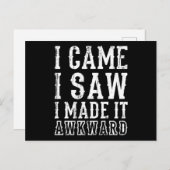 ICH KAM, ICH SAH, ICH HABE ES GEMACHT Funny Sprich Postkarte (Vorne/Hinten)