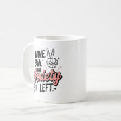 Ich kam, ich sah, ich hatte Angst, also ging ich  Kaffeetasse (Vorderseite Links)