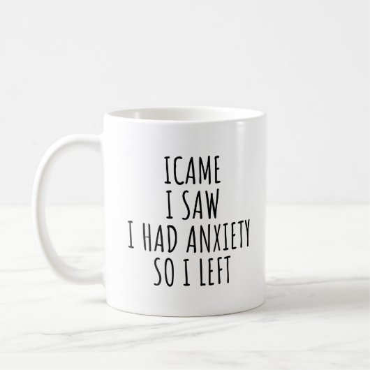 ICH KAM ICH SAH ICH HATTE ANGST ALSO GING ICH WEG KAFFEETASSE (Links)