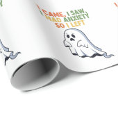 Ich kam, ich sah, ich hatte Angst, also Verließ ic Geschenkpapier (Rolleneckpunkt)