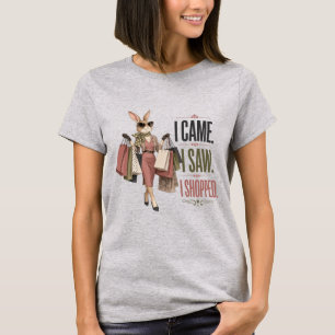 Ich kam, ich sah, ich kaufte lustiges Kaninchen-Ma T-Shirt