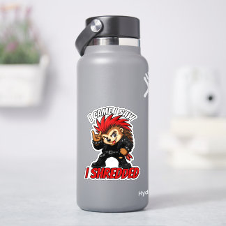 Ich kam, ich sah, ich shreddete Punk-Igel-Aufklebe Aufkleber