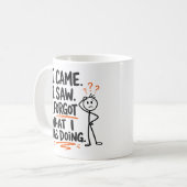 Ich kam, ich sah, ich vergaß kaffeetasse (Vorderseite Links)