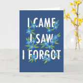 Ich kam, sah ich vergessen Blaue Blumen. Karte (Gelbe Blume)