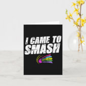 Ich kam, um Badminton-Spieler zerstörte Shuttlehan Karte (Gelbe Blume)