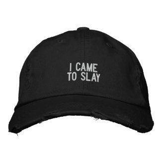 Ich kam, um Custom Distressed Baseballkappe zu töt Bestickte Kappe