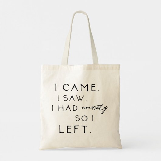 Ich kam und sah, dass ich Angst hatte, also Verlie Tragetasche (Rückseite)