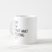 Ich kam und sah, dass ich vergessen habe, was ich kaffeetasse (Vorderseite Links)