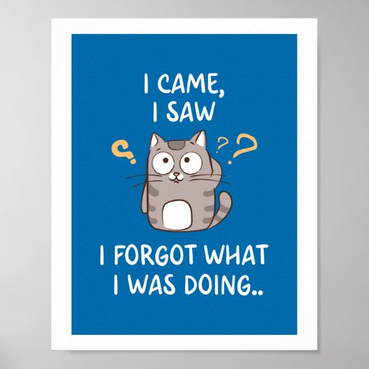 Ich kam und sah, dass ich vergessen habe, was ich  poster (Vorne)