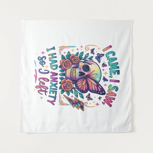 Ich kam und sah, wie ich Angst hatte... Wandteppich (Vorderseite (Horizontal))