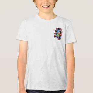 Ich kam wegen der Pizza Lustiges Alien-Essensdesig Tri-Blend Shirt