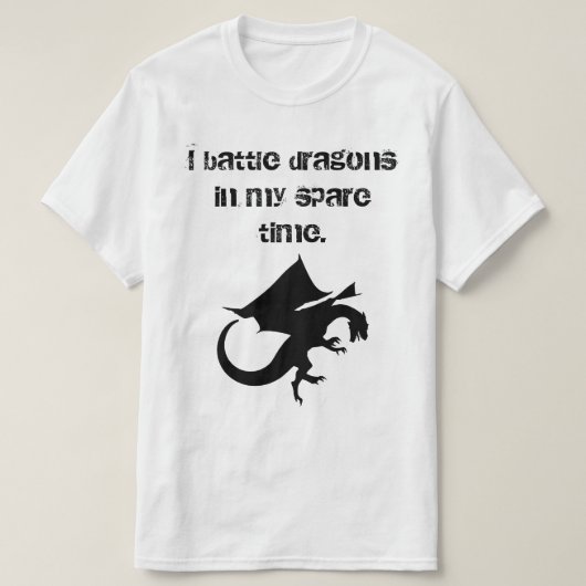 Ich kämpfe Drachen T-Shirt (Design vorne)