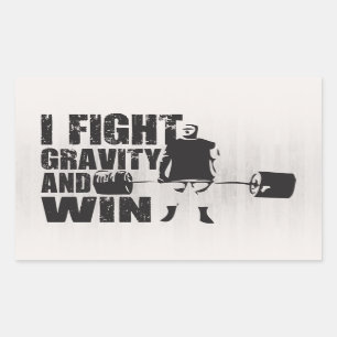Ich kämpfe für Gravitation und Erfolg - Beweggründ Rechteckiger Aufkleber
