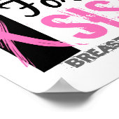 Ich kämpfe für meine Schwester Brustkrebs Poster (Ecke)