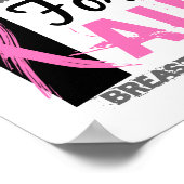 Ich kämpfe für meine Tante Brustkrebs Poster (Ecke)