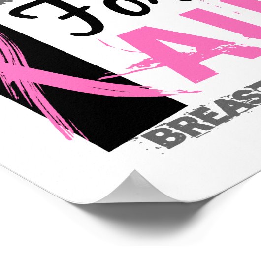 Ich kämpfe für meine Tante Brustkrebs Poster (Ecke)