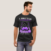 Ich kämpfe gegen Alzheimer's Awareness Cat T-Shirt (Vorne ganz)