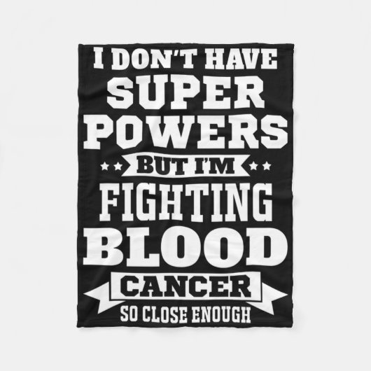 Ich kämpfe gegen Blutkrebs Motivierend L Fleecedecke (Vorderseite)
