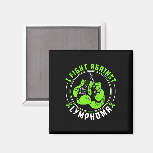Ich kämpfe gegen Lymphomen Awareness Support Boxin Magnet (Vorderseite/Rückseite)