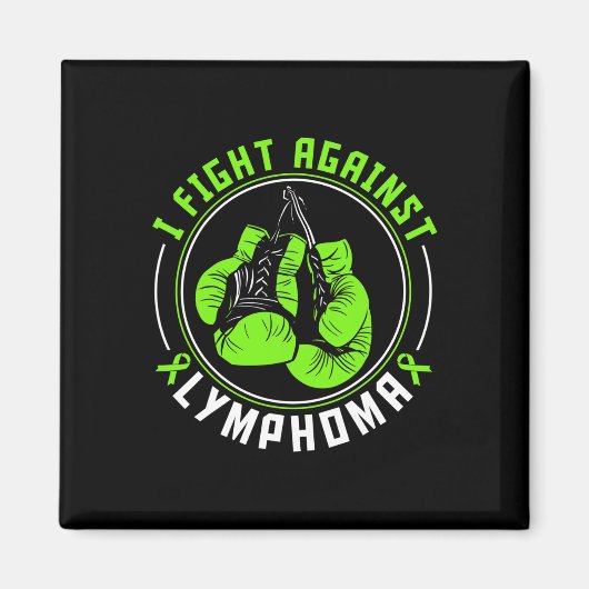 Ich kämpfe gegen Lymphomen Awareness Support Boxin Magnet (Vorne)