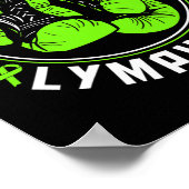 Ich kämpfe gegen Lymphomen Awareness Support Boxin Poster (Ecke)