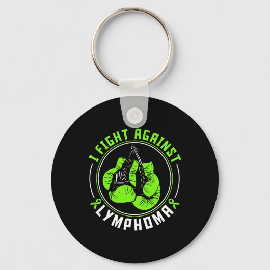 Ich kämpfe gegen Lymphomen Awareness Support Boxin Schlüsselanhänger (Vorderseite)