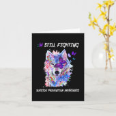 Ich kämpfe immer noch gegen Semicolon Wings Suizid Karte (Gelbe Blume)