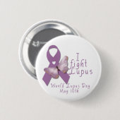 Ich kämpfe Lupus Button (Vorne & Hinten)