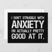 Ich kämpfe nicht mit Angst, lustig Postkarte (Vorne/Hinten)