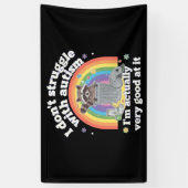 Ich kämpfe nicht mit Autismus Autistisch Funny Rac Banner (Vertikal)