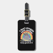 Ich kämpfe nicht mit Autismus Autistisch Funny Rac Gepäckanhänger (Vorderseite vertikal)