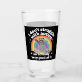 Ich kämpfe nicht mit Autismus Autistisch Funny Rac Glas (Vorderseite)